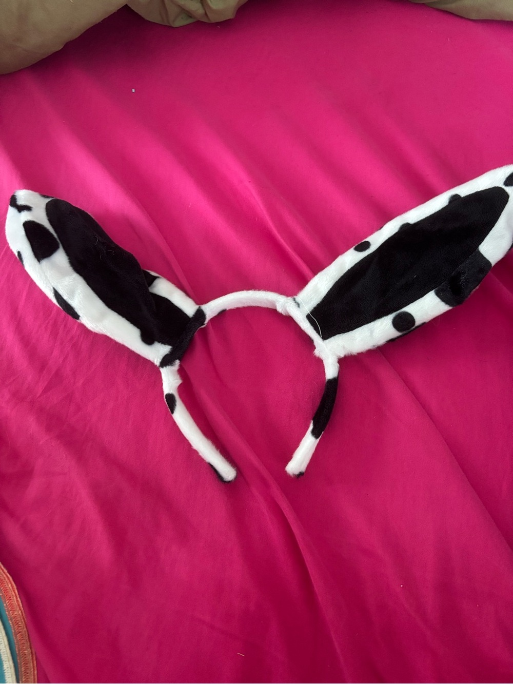 Kids Black and White Dalmatian Ear Headband